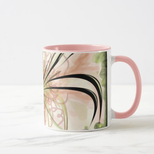 Fantasievolle Blume (11 oz. Tasse der Keramik) (Rechts)