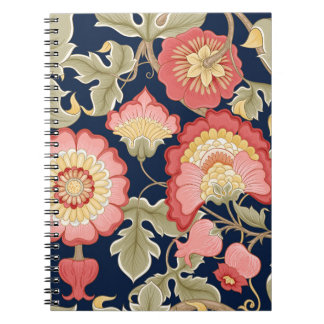 Fantasievolle Blume in Retro, Vintag, jakobinische Notizblock