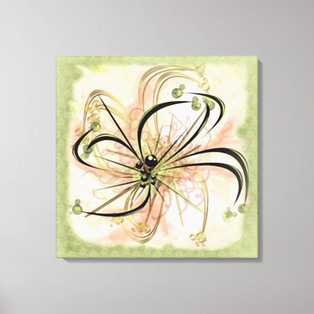 Fantasievolle Blume Leinwanddruck (Vorderseite)
