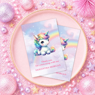 Fantasievolle Bunte Einhorn Magischer Tag Dankesch Dankeskarte