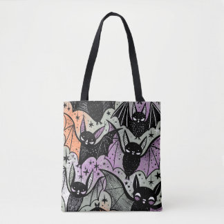 Fantasievolle Bunte Schwarze Fledermäuse Muster Ha Tasche