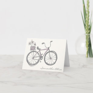Fantasievolle Fahrradillustration Lavendelgrau Nam