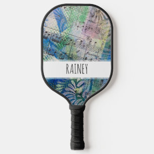 Fantasievolle farbenfrohe geschichtete bemalte Not Pickleball Schläger