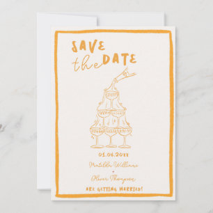 Fantasievolle Golden Hour Save The Date Einladung