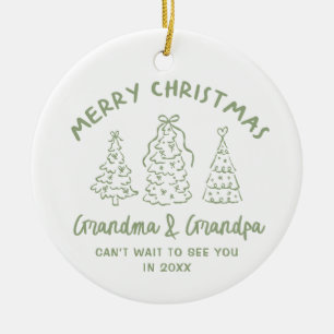 Fantasievolle Großeltern Schwangerschaftsankündigu Keramik Ornament