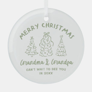 Fantasievolle Großeltern Schwangerschaftsankündigu Ornament Aus Glas