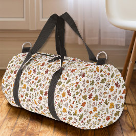 Fantasievolle Herbstwald-Blatt-Pilz-Muster Duffle Bag