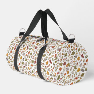 Fantasievolle Herbstwald-Blatt-Pilz-Muster Duffle Bag
