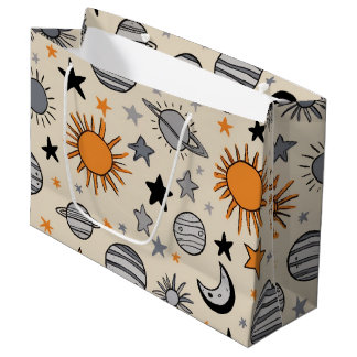 Fantasievolle himmlische Kritzelei Große Geschenktüte