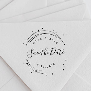 Fantasievolle Hochzeit - Termin merken Permastempel