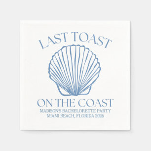 Fantasievolle letzte Toast auf der Küste Serviette