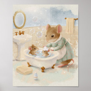 Fantasievolle Mäuse Storybook Kinder Poster