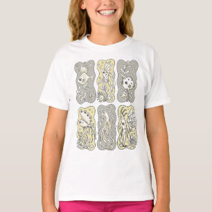 Fantasievolle Meereslebewesen-Muster T-Shirt