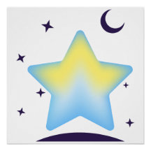 Fantasievolle Pastell-Stern- und Mond-Kinderzimmer