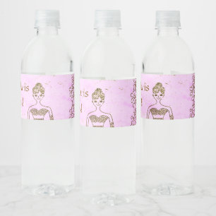 Fantasievolle rosa und goldene Prinzessinnen-Gebur