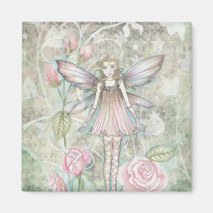 Fantasievolle Rosenfee Magnet