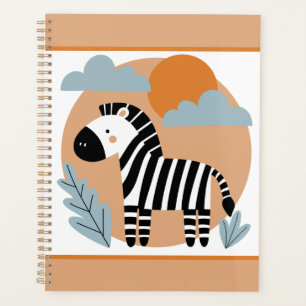 Fantasievolle skandinavisch inspirierte Zebra Planer