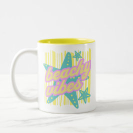 Fantasievolle Strandmuscheln Zweifarbige Tasse
