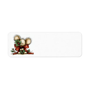 Fantasievolle Weihnachtsadressetiketten