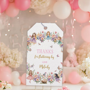 Fantasievoller Blumenfee-Garten-Geburtstag Geschenkanhänger