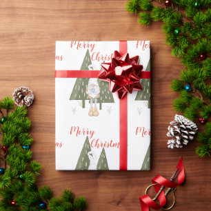 Fantasievoller Frohe Weihnachten Gnom Geschenkpapier