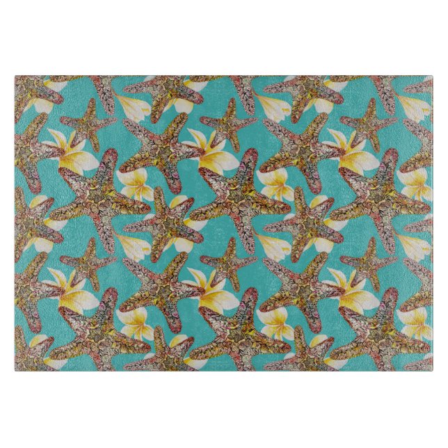Fantasievolles Starfish-Muster Schneidebrett (Vorderseite)