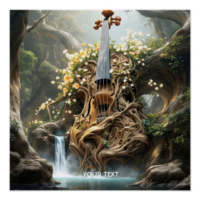 Fantasiewelt Niedlicher Geigenwald Poster (Vorderseite)