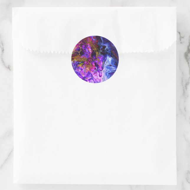 Fantasiewelt Runder Aufkleber (Tasche)