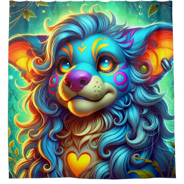 Fantasiewesen Duschvorhang (Vorderseite)