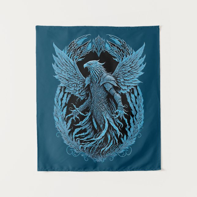 Fantasiewesen | Mittelalterlicher Adler Wandteppich (Vorderseite)
