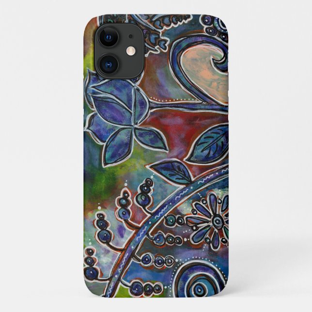 Fantasmagoric Lotus Flower Garden Originale Kunst, Case-Mate iPhone Hülle (Rückseite)