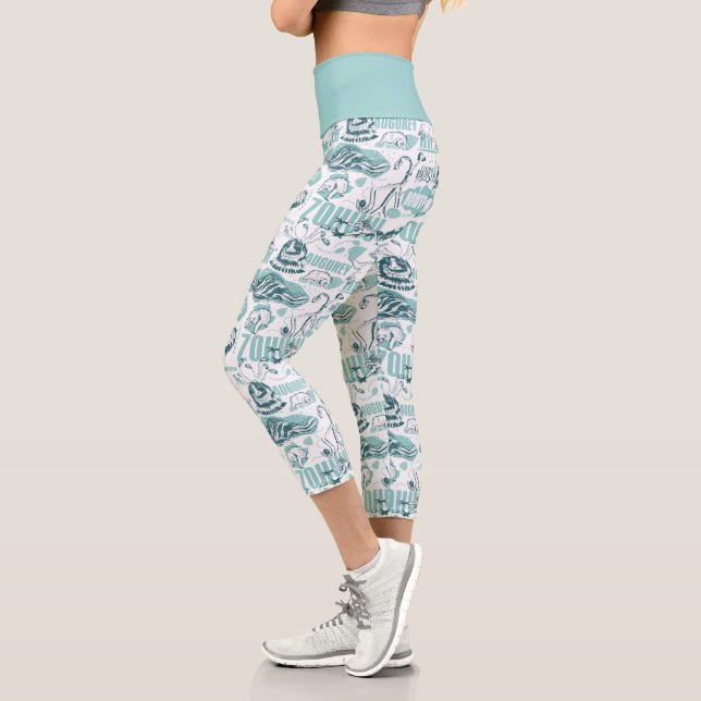 Fantastic Beasts Blue Pattern Capri Leggings (Links)