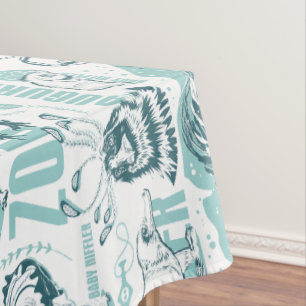 Fantastic Beasts Blue Pattern Tischdecke