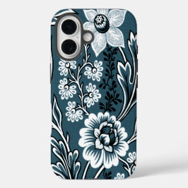 Fantastic Flowers (Slate Teal) Fine Art iPhone 16 Hülle