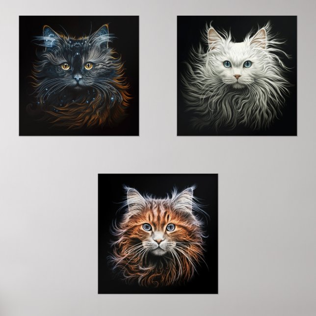 FANTASTICATS Ragdoll Angora Ginger Portraits de ch (Recto)