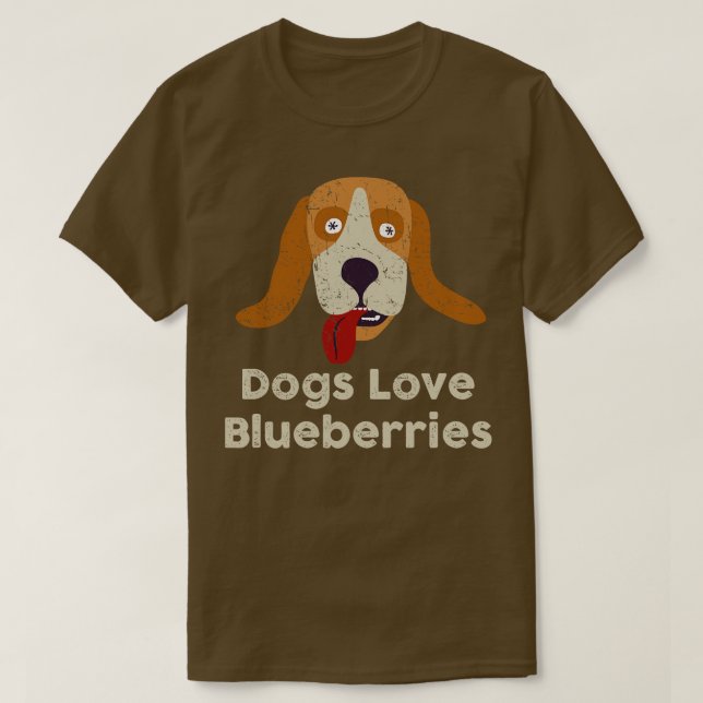 FantasticFox Hunde Liebe Blueberries Gewitterter B T-Shirt (Design vorne)
