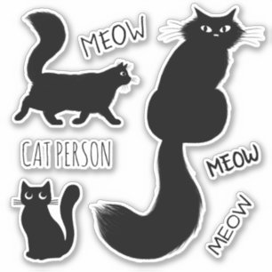 Fantastique Kitties Noires   Ensemble de stickers 