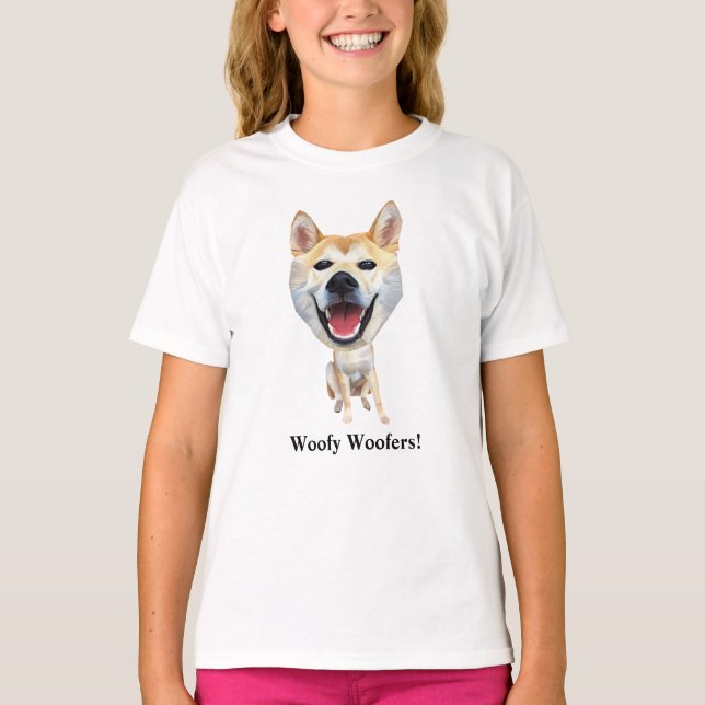 Fantastique T-shirt de fille Shiba Inu (Devant)