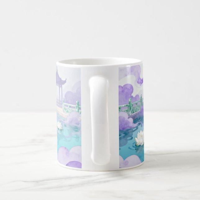 Fantastique Tasse du Lac de Lotus Céleste (Poignée)