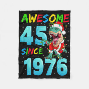 Fantastisch 45 Seit 1976 Dinosaurier 45. Geburtsta Fleecedecke