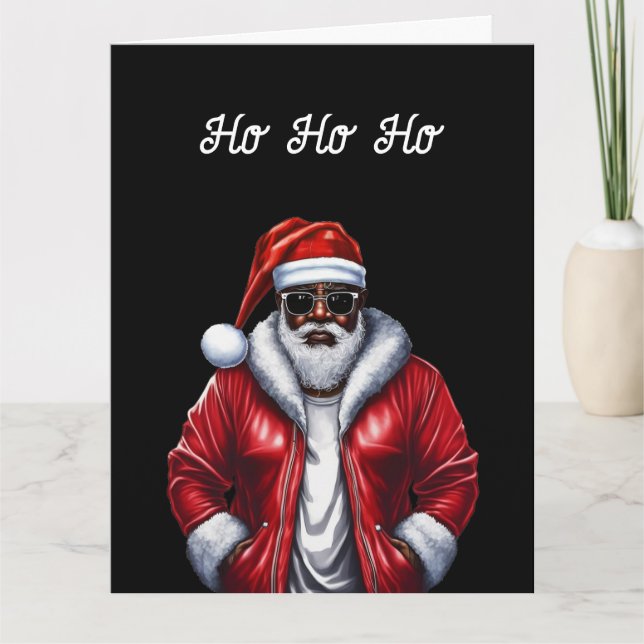 Fantastisch-Afrikanischer Schwarzer Weihnachtsfest Karte (Vorderseite)