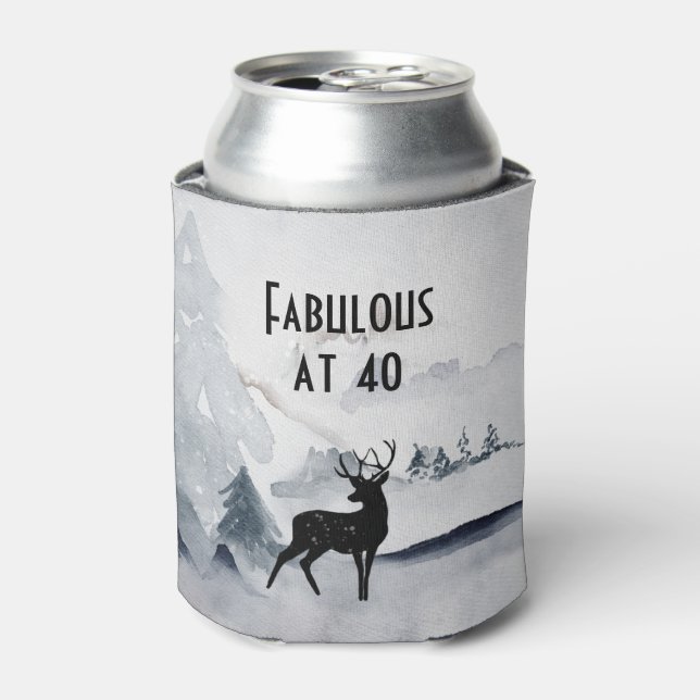 Fantastisch bei 40 Majestic Deer Watercolor Dosenkühler (Kanne Vorderseite)