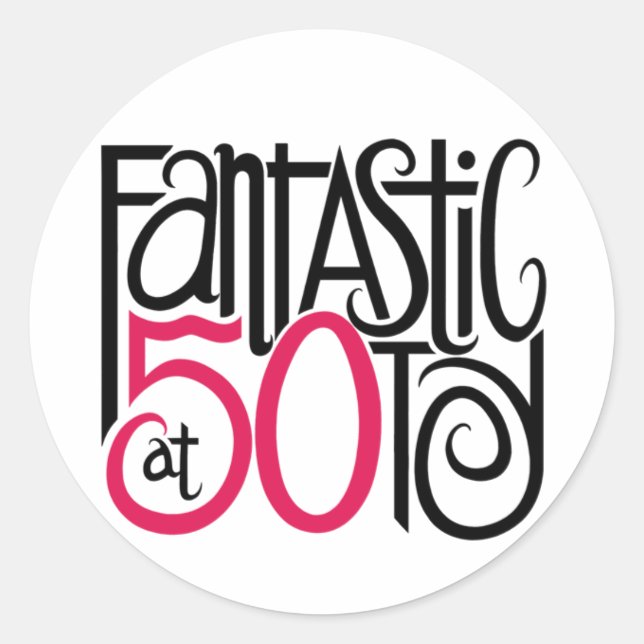 Fantastisch bei 50 Aufklebern Runder Aufkleber (Vorderseite)