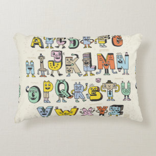 Fantastisch Funny Alphabet. Wacky Doodle Letters D Dekokissen