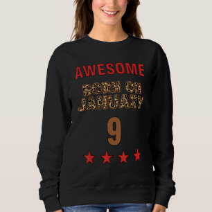 Fantastisch geboren am 9. Januar 9 Leopard Print J Sweatshirt