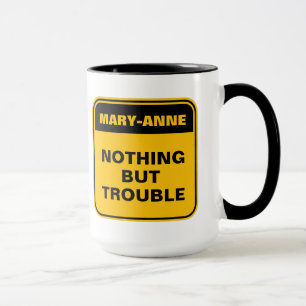 Fantastisch gelbe Straße Schild nichts als Ärger Tasse