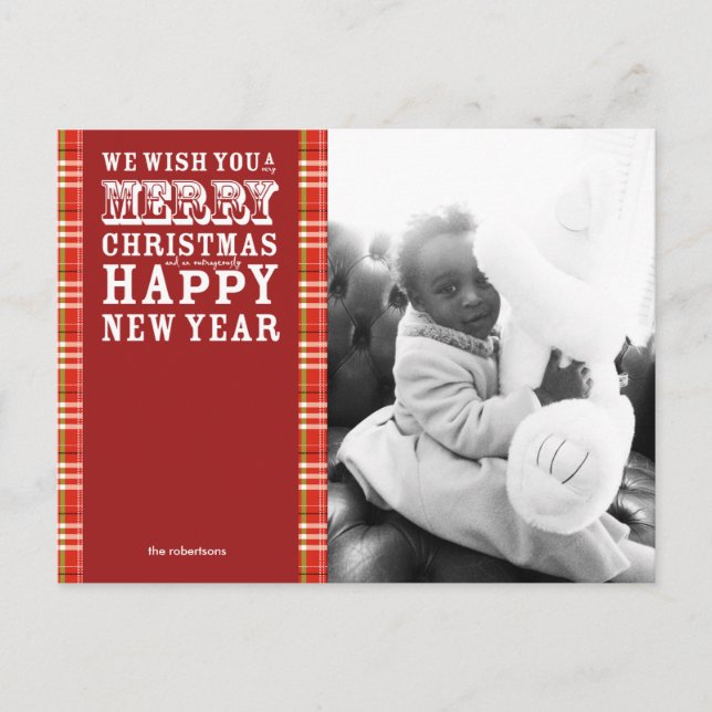 Fantastisch Happy Holiday Foto Postkarte (Vorderseite)