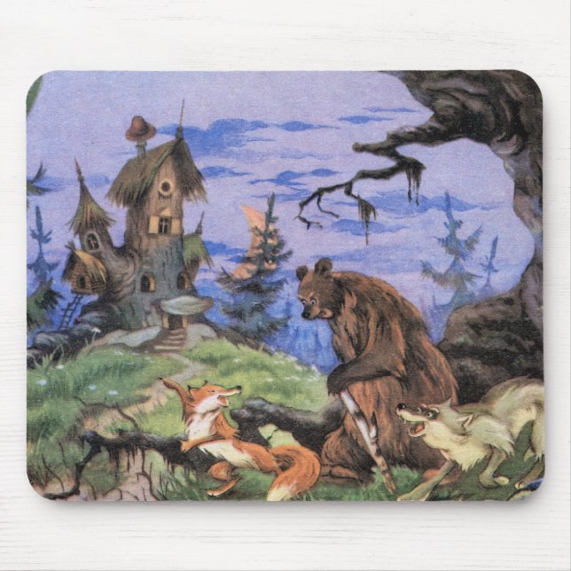 Fantastisch im Stil eines Waldmärchens, Fuchs Mousepad (Vorne)