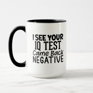 Fantastisch negatives Testwort Tasse
