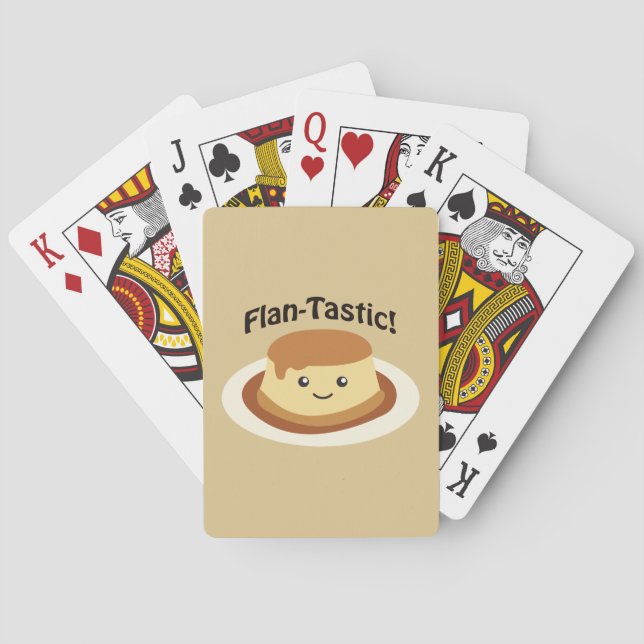 Fantastisch! Niedlicher Flan Spielkarten (Rückseite)